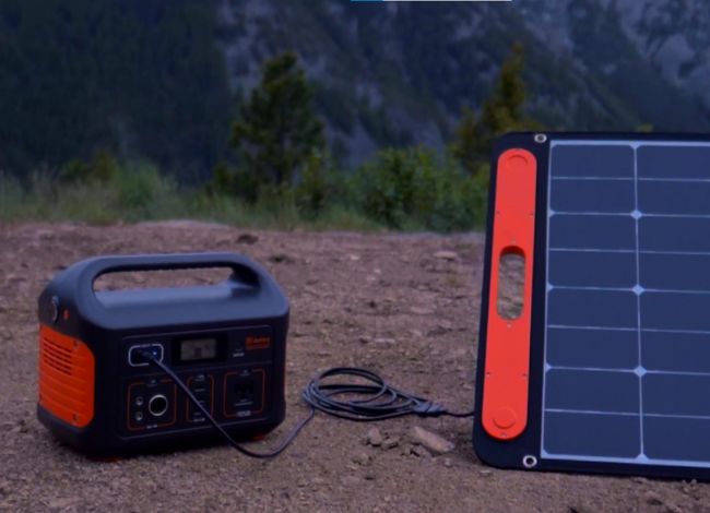 Charging-a-Jackery-portable-power-station